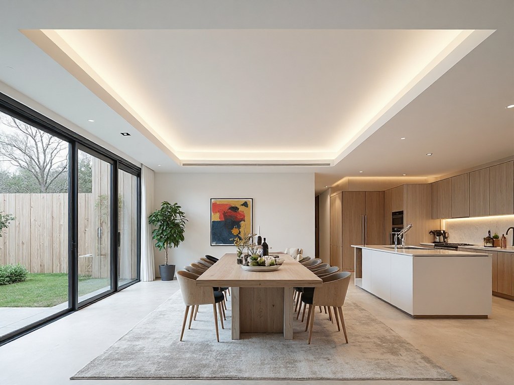 Матовый белый, гостиная 42 м²